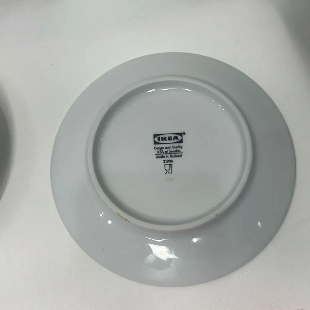 IKEA Of Sweden Appetizer Bread Saucer 6 Inches Round Modern Farmhouse White